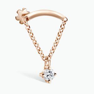 Maria Tash - Diamond 18k Rose Gold Hidden Helix Earring (single)